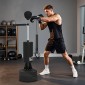 Όρθιος σάκος του μποξ με speedball, μπάρα reflex, ρυθμιζόμενο ύψος, για ενήλικες, 155-205cm, μαύρο
