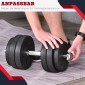 Σετ αλτήρες 30 KG Σετ αλτήρες με πλάκες βάρους για γυμναστήριο στο σπίτι Γυμναστήριο από ψεύτικο δέρμα Faux Leather Μαύρο Προπόνηση δύναμης