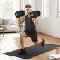 Σετ αλτήρες 25 KG Σετ αλτήρες με πλάκες βάρους για το γραφείο γυμναστικής στο σπίτι από ατσάλι Faux δέρμα Μαύρο
