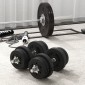 Σετ αλτήρες 25 KG Σετ αλτήρες με πλάκες βάρους για το γραφείο γυμναστικής στο σπίτι από ατσάλι Faux δέρμα Μαύρο