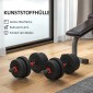 Σετ αλτήρων 2 σε 1 20kg Ρυθμιζόμενος αλτήρας & μπάρα Επαγγελματική προπόνηση δύναμης αλτήρων μαύρο
