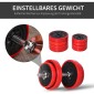 Σετ Dumbbell 20/30KGS 2-IN-1 Dumbbells & Barbells Adjustable Lifting Weight for Home Fitness Muscle Red+Black 21,5 x 21,5 x 3,8 cm