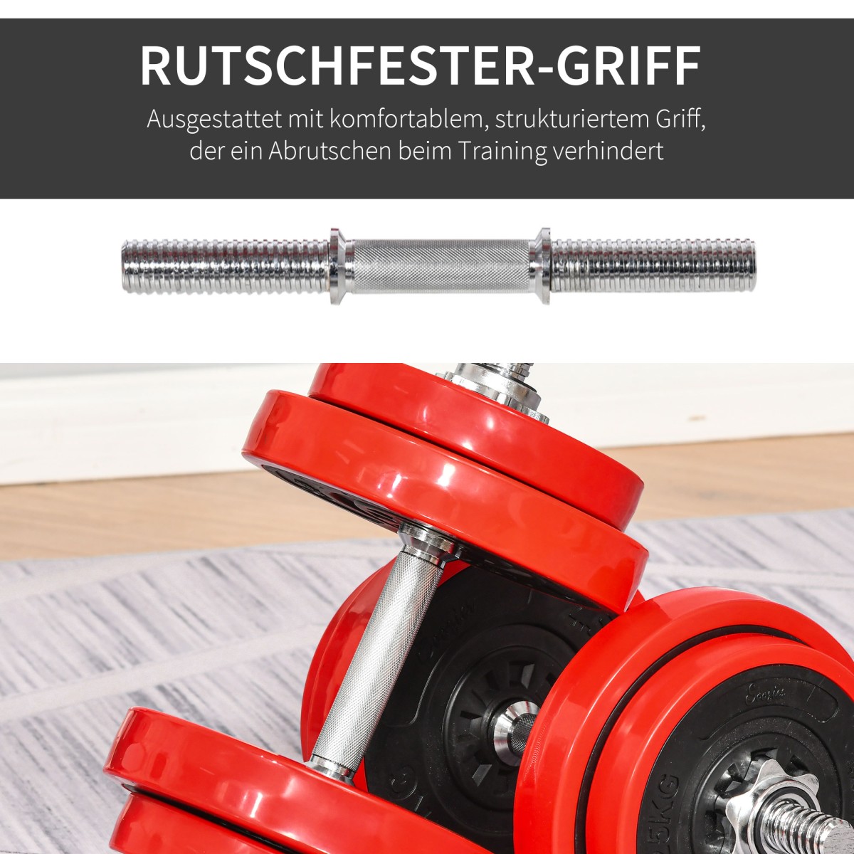 Σετ Dumbbell 20/30KGS 2-IN-1 Dumbbells & Barbells Adjustable Lifting Weight for Home Fitness Muscle Red+Black 21,5 x 21,5 x 3,8 cm
