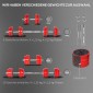 Σετ Dumbbell 20/30KGS 2-IN-1 Dumbbells & Barbells Adjustable Lifting Weight for Home Fitness Muscle Red+Black 21,5 x 21,5 x 3,8 cm