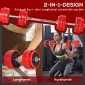 Σετ Dumbbell 20/30KGS 2-IN-1 Dumbbells & Barbells Adjustable Weight Lifting for Home Fitness Muscle Steel PP Plastic Iron Sand Red + Black 21,5 x 21,5 x 3,8 cm
