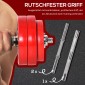 Σετ Dumbbell 20/30KGS 2-IN-1 Dumbbells & Barbells Adjustable Weight Lifting for Home Fitness Muscle Steel PP Plastic Iron Sand Red + Black 21,5 x 21,5 x 3,8 cm