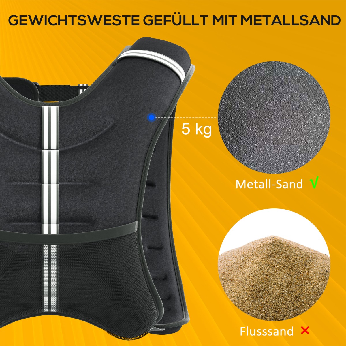Γιλέκο βάρους 5 kg / 8 kg / 10 kg, ρυθμιζόμενο γιλέκο προπόνησης με αφαιρούμενα βάρη, γιλέκο τρεξίματος για γυναίκες και άνδρες για μυϊκή ανάπτυξη, προπόνηση δύναμης, τρέξιμο, φυσική κατάσταση, cross training