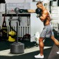 Ρυθμιζόμενη σε ύψος μπάλα διάτρησης, περιστρεφόμενη 360°, συμπεριλαμβανομένων επιδέσμων πυγμαχίας, μαύρο, 80,5 x 48 x 163-205 cm