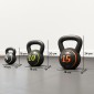 Σετ Kettlebell, 3 kettlebells 2,2kg/4,5kg/6,8kg, πλαστικό κάλυμμα, μαύρο