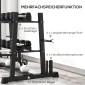 Βάση αλτήρων, Kettlebell, Πλάκες βάρους, 3 επιπέδων, Ρυθμιζόμενο, Ατσάλι, 131 x 75 x 80 cm, Μαύρο