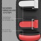 Kick pad για Muay Thai, kickboxing, κάλυμμα από ψεύτικο δέρμα, 0,4 kg, 38x20x18 cm, μαύρο/κόκκινο/άσπρο