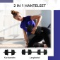 Σετ Dumbbell Bar & Dumbbell 2 in 1 20kg Αντιολισθητικό δάπεδο Απαλό Μαύρο/Πράσινο