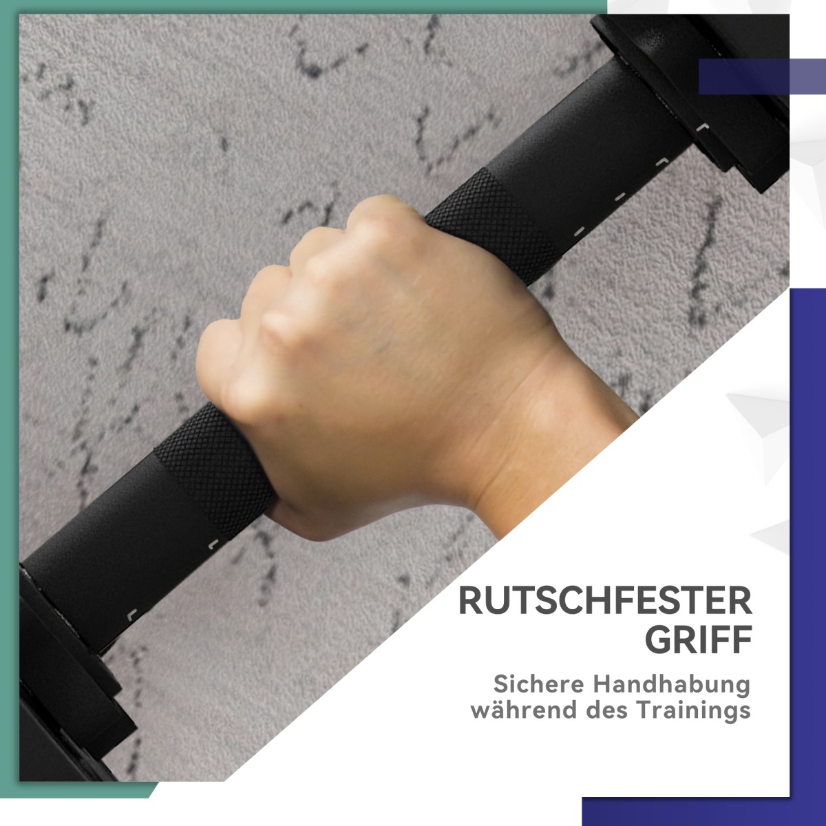 2 σε 1 Σετ Dumbbell Bar & Dumbbell 25kg Αντιολισθητικό δάπεδο Απαλό Μαύρο/Πράσινο