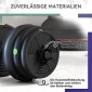 2 σε 1 Σετ Dumbbell Bar & Dumbbell 25kg Αντιολισθητικό δάπεδο Απαλό Μαύρο/Πράσινο