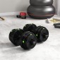 2 σε 1 Σετ Dumbbell Bar & Dumbbell 25kg Αντιολισθητικό δάπεδο Απαλό Μαύρο/Πράσινο