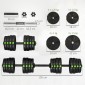 Σετ αλτήρες 2 σε 1, Barbell & Dumbbell, 30kg, Αντιολισθητικό, Δάπεδο απαλό, Μαύρο/Πράσινο