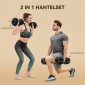 Σετ αλτήρες 2 σε 1, Barbell & Dumbbell, 30kg, Αντιολισθητικό, Δάπεδο απαλό, Μαύρο/Πράσινο