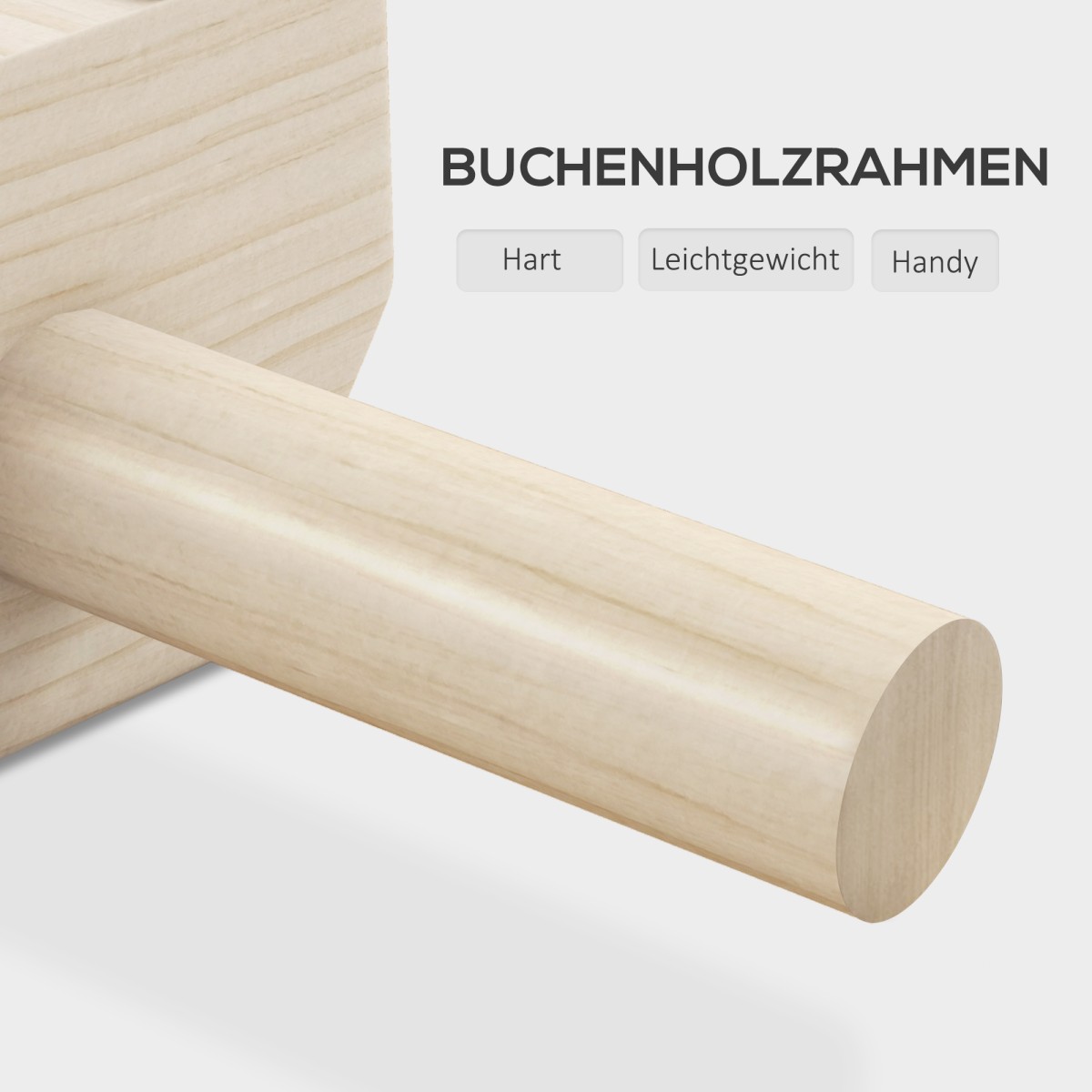 Push Up Bars σε σετ 2, στιβαρές & αντιολισθητικές, έως 120 kg, ξύλο οξιάς, 30x13x10cm, φυσικό