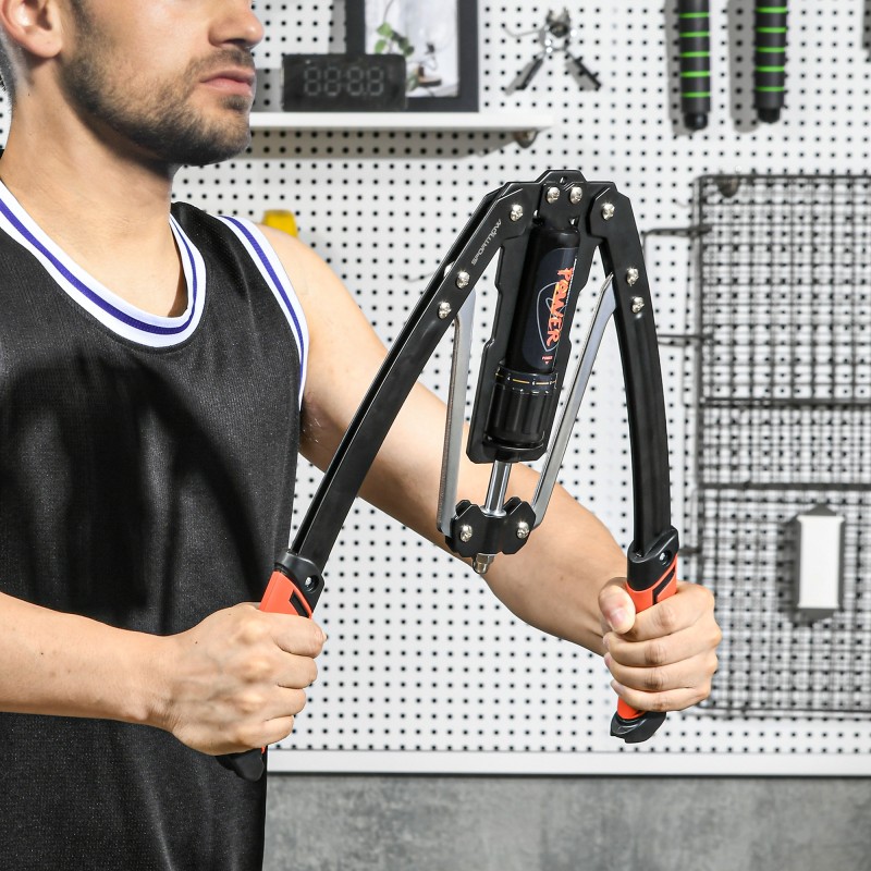 Power Twister 10-200kg Arm Trainer Adjustable Hydraulic Training Device 43 x 16 x 5 cm Μαύρο+Κόκκινο