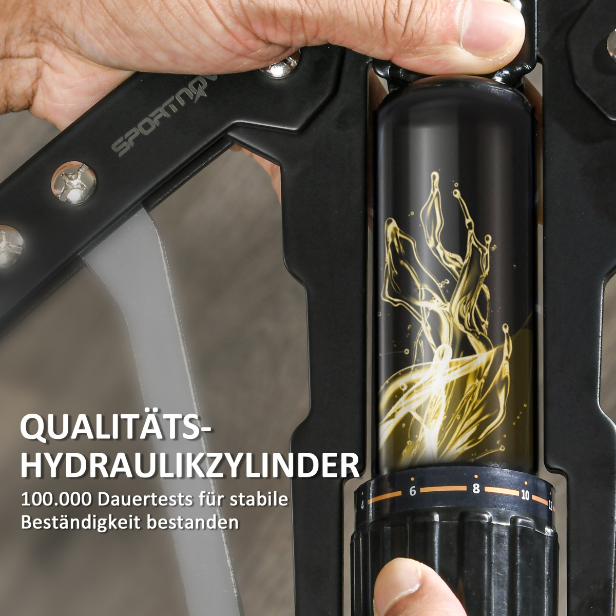 Power Twister 10-200kg Arm Trainer Adjustable Hydraulic Training Device 43 x 16 x 5 cm Μαύρο+Κόκκινο