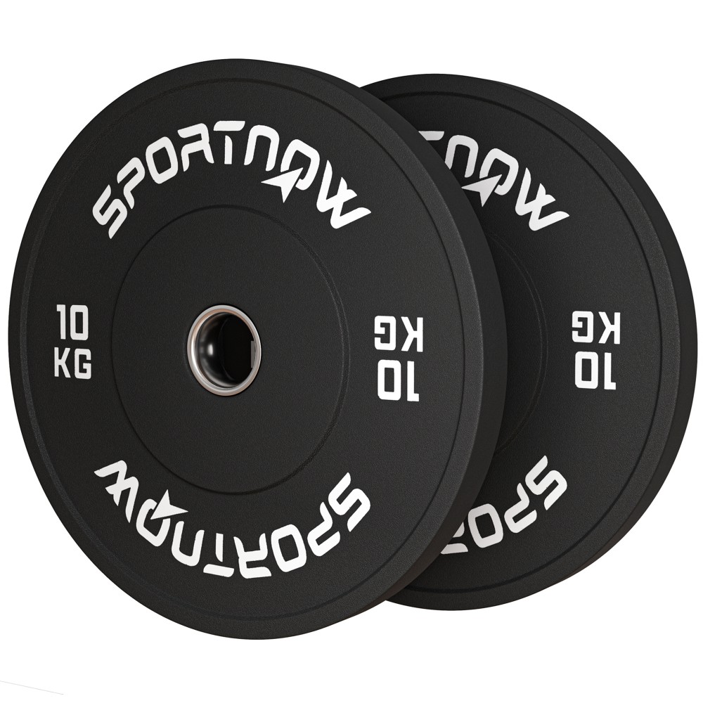 Σετ πιάτων βάρους 2 x 10kg Olympic Standard Rubber Low Noise Black