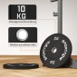 Σετ πιάτων βάρους 2 x 10kg Olympic Standard Rubber Low Noise Black