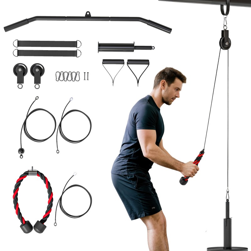 Fitness Lat Pulldown Gym Fitness Equipment Cable Pull Pulley System Προπόνηση δύναμης βραχίονα για το σπίτι