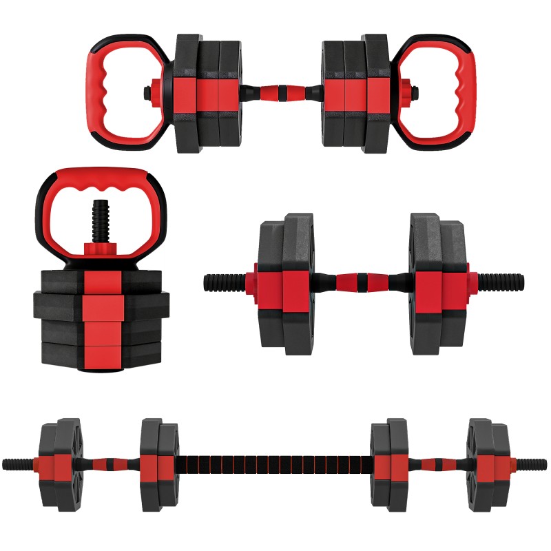 Σετ αλτήρες 6 σε 1, ρυθμιζόμενοι αλτήρες, 15 κιλά για προπόνηση δύναμης στο σπίτι