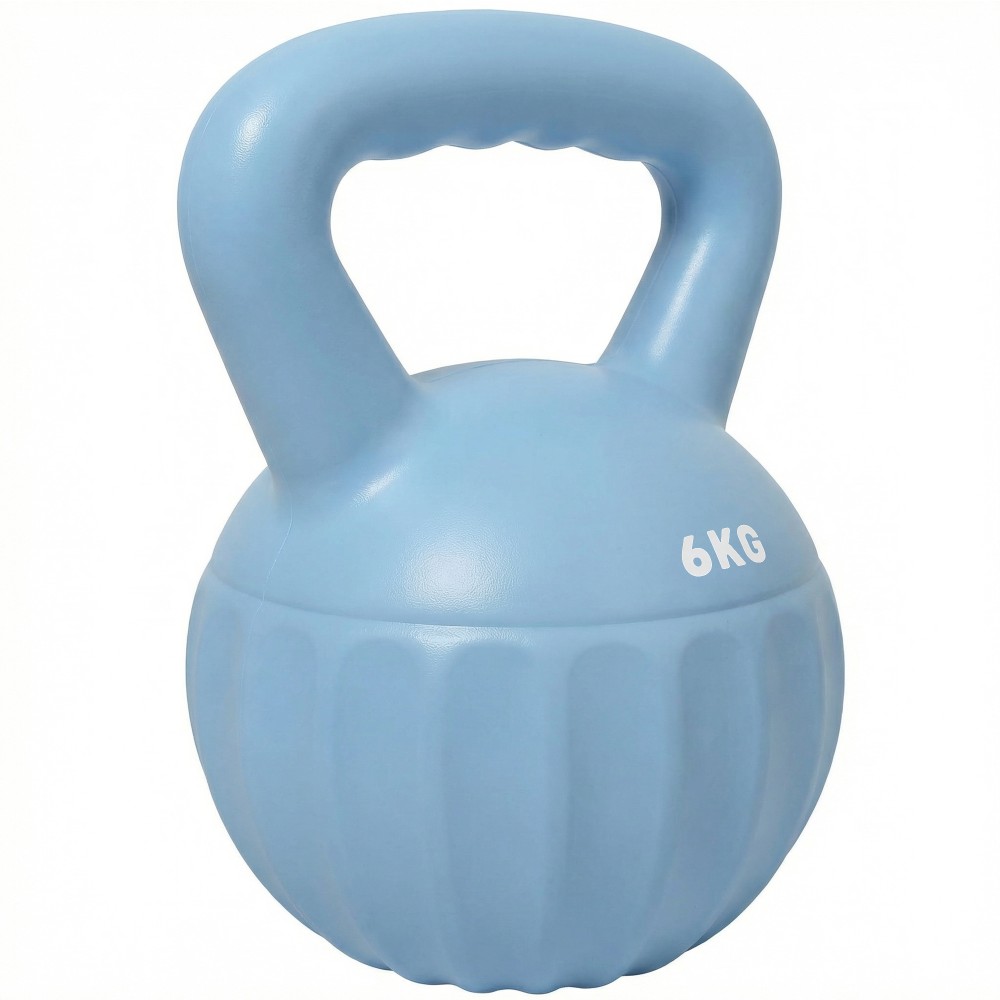 Kettlebell kettlebell 6 κιλών αλτήρας με άμμο για αρχάριους στο σπίτι προπόνηση ενδυνάμωσης 17 x 17 x 23 cm μπλε