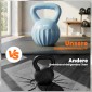 Kettlebell kettlebell 6 κιλών αλτήρας με άμμο για αρχάριους στο σπίτι προπόνηση ενδυνάμωσης 17 x 17 x 23 cm μπλε