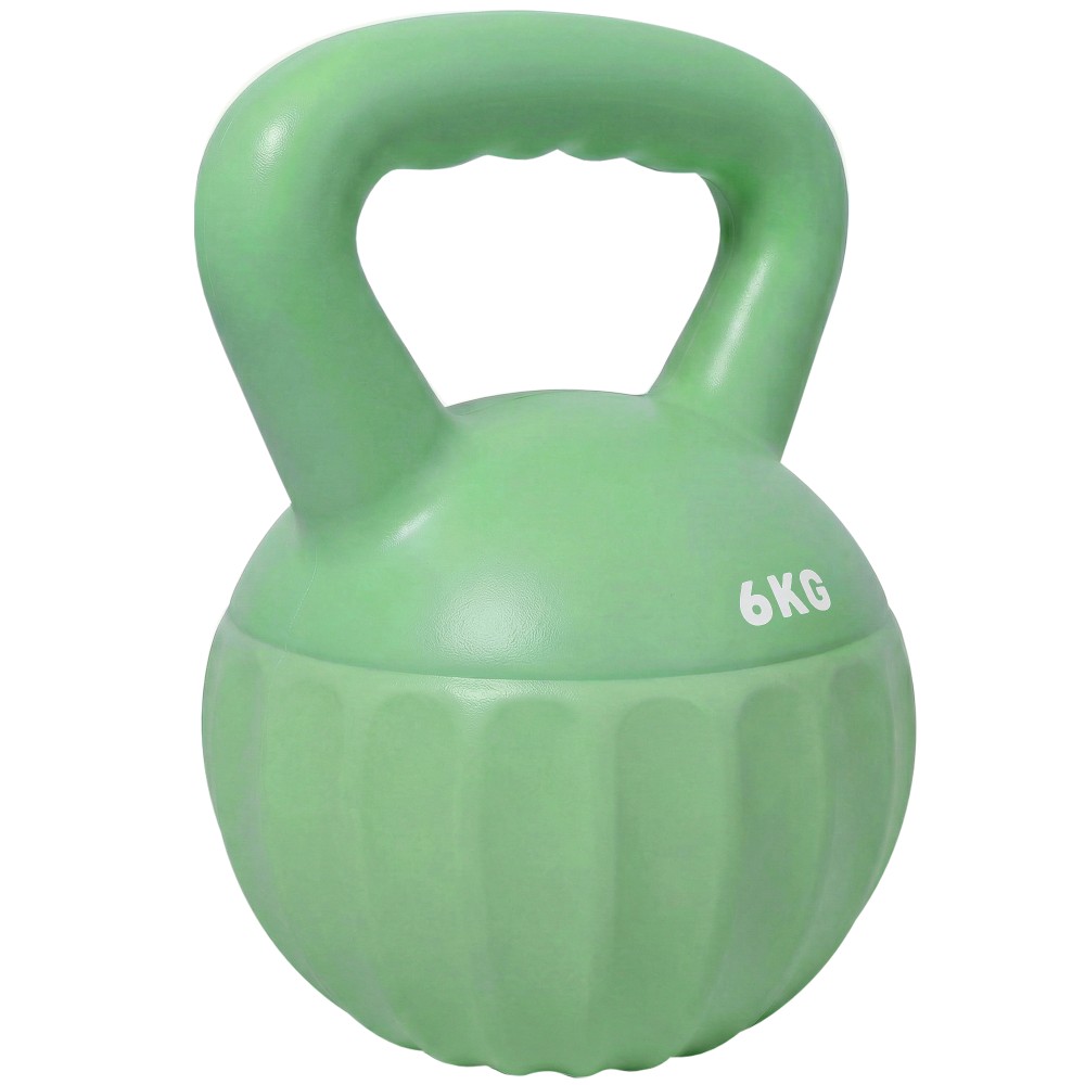 Kettlebell kettlebell 6 κιλών αλτήρας με άμμο για αρχάριους στο σπίτι προπόνηση ενδυνάμωσης 17 x 17 x 23 cm πράσινος
