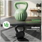Kettlebell kettlebell 6 κιλών αλτήρας με άμμο για αρχάριους στο σπίτι προπόνηση ενδυνάμωσης 17 x 17 x 23 cm πράσινος