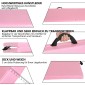 Πτυσσόμενο χαλάκι γυμναστικής με λαβές για Yoga, MMA, Fitness, Pilates, Συνθετικό κάλυμμα, 180 x 60 x 5 cm, Ροζ