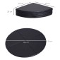 Pole Dance Mat πάχους 5cm Στρογγυλό Πλαστικό για Ασκήσεις Pole Dance Gymnastics Yoga Black