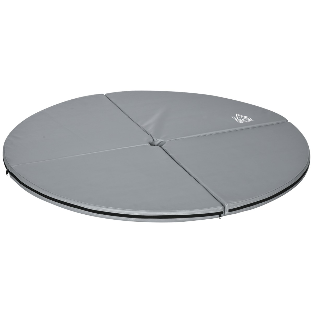 Pole Dance Mat πάχους 5cm Στρογγυλό Πλαστικό για Ασκήσεις Pole Dance Γυμναστική Γιόγκα Ανοιχτό Γκρι