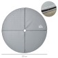 Pole Dance Mat πάχους 5cm Στρογγυλό Πλαστικό για Ασκήσεις Pole Dance Γυμναστική Γιόγκα Ανοιχτό Γκρι