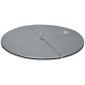 Pole Dance Mat πάχους 5cm Στρογγυλό Πλαστικό για Ασκήσεις Pole Dance Γυμναστική Γιόγκα Ανοιχτό Γκρι