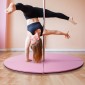 Pole Dance Mat πάχους 5cm Στρογγυλό πλαστικό για ασκήσεις Pole Dance Gymnastics Yoga Pink