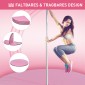 Pole Dance Mat πάχους 5cm Στρογγυλό πλαστικό για ασκήσεις Pole Dance Gymnastics Yoga Pink