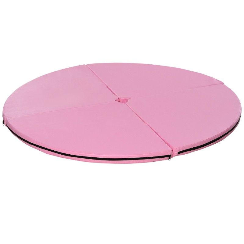 Pole Dance Mat πάχους 5cm Στρογγυλό πλαστικό για ασκήσεις Pole Dance Gymnastics Yoga Pink