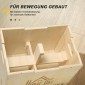Plyo Box, Ξύλινο Jump Box, Plyometric Platform with Handle for Home, 45 x 40 x 60 cm, Φυσικό ξύλο