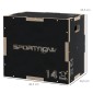 Plyo-Box/Sprungbox, στιβαρό, 40,5 x 35,5 x 30,5 cm, Schwarz, Griff 10x3,5 cm, bis 120 kg