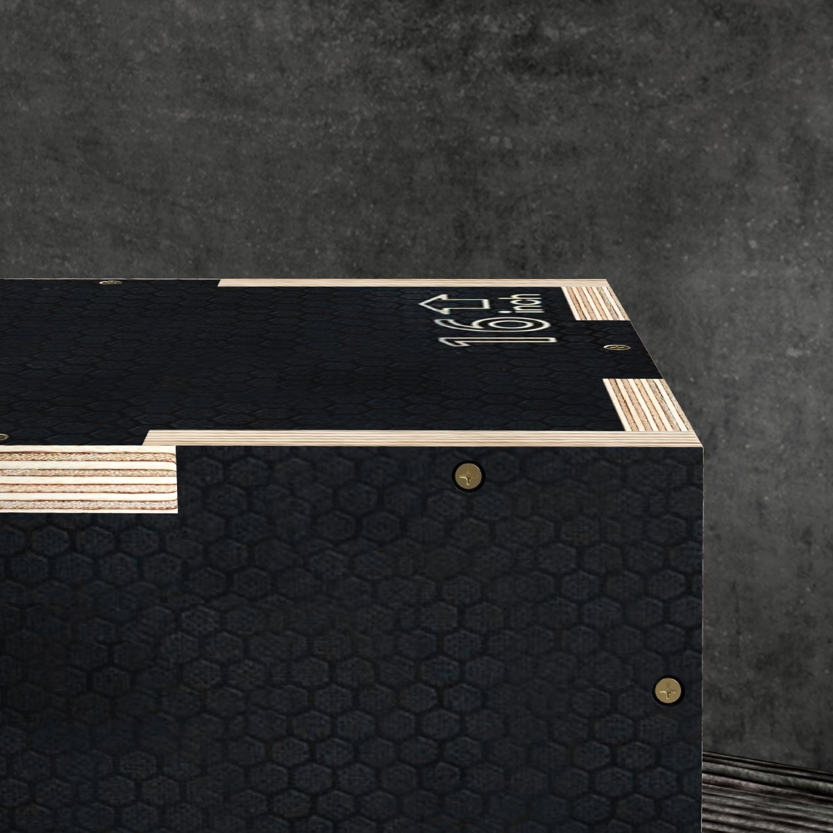Plyo-Box/Sprungbox, στιβαρό, 40,5 x 35,5 x 30,5 cm, Schwarz, Griff 10x3,5 cm, bis 120 kg