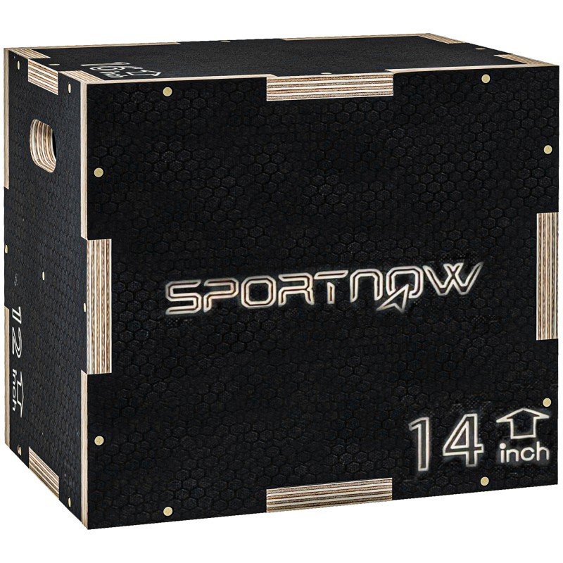 Plyo-Box/Sprungbox, στιβαρό, 40,5 x 35,5 x 30,5 cm, Schwarz, Griff 10x3,5 cm, bis 120 kg