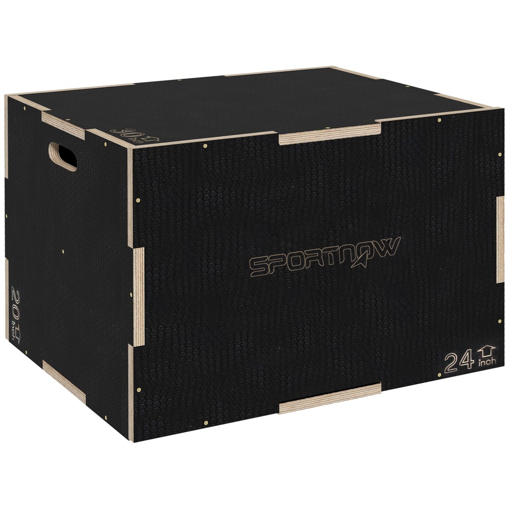 Plyo-Box/Sprungbox, στιβαρό, 61 x 51 x 41 cm, Schwarz, Griff 10x3,5 cm, bis 120 kg