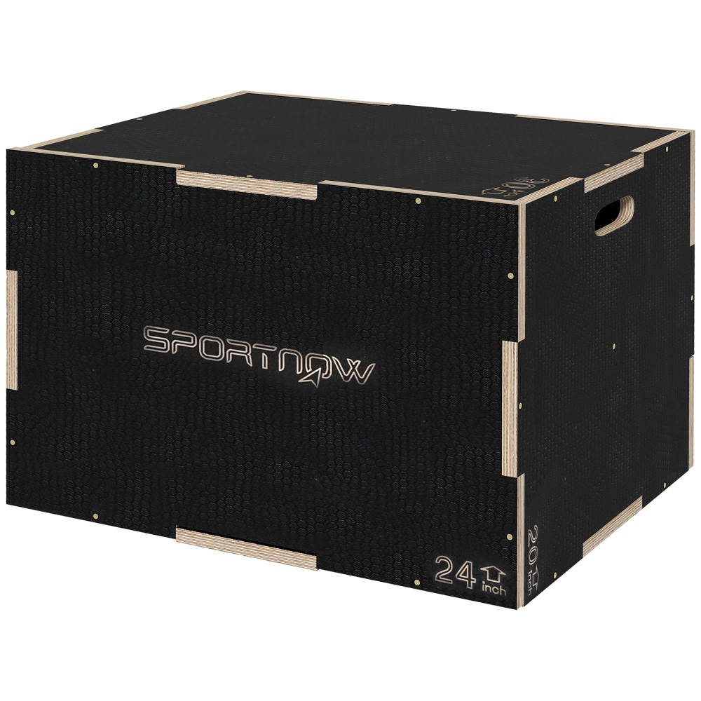Plyo-Box/Sprungbox, στιβαρό, 76x61x51 cm, Schwarz, Griff 10x3,5 cm, bis 120 kg