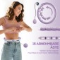 Έξυπνο Hula Hoop Ενηλίκων με μετρητή μπάλας 16 κόμβων (76-113 cm) Μωβ