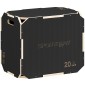 3-σε-1 plyo box, jump box με ανοίγματα λαβής, για γυμναστική στο σπίτι και υπαίθριες προπονήσεις, 3 ύψη άλματος, ξύλο, μαύρο