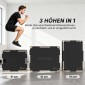 3-σε-1 plyo box, jump box με ανοίγματα λαβής, για γυμναστική στο σπίτι και υπαίθριες προπονήσεις, 3 ύψη άλματος, ξύλο, μαύρο