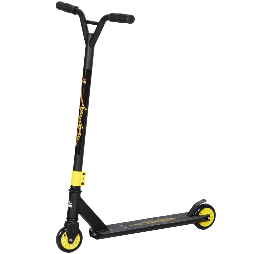 Pro Stunt Scooter, Kick Scooter για Freestyle Tricks, Αλουμίνιο, Μέταλλο, Faux Leather, για παιδιά και ενήλικες, Χρυσό